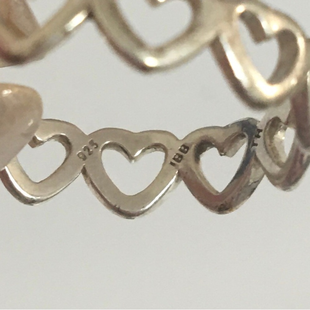 925 Solid Sterling Silver Tiny Hearts All Around … - image 7
